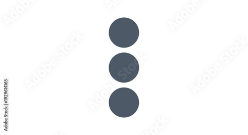 Three Gray Circles Aligned Vertically.