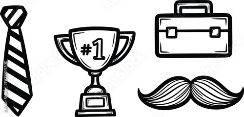 Celebrating fatherhood with symbols of success and style