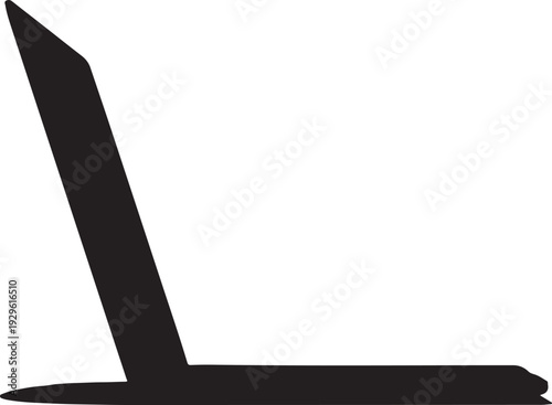 Simplesilhouettelaptopcomputericonisolatedontransparentbackgroundforwebdesignandgraphicelements