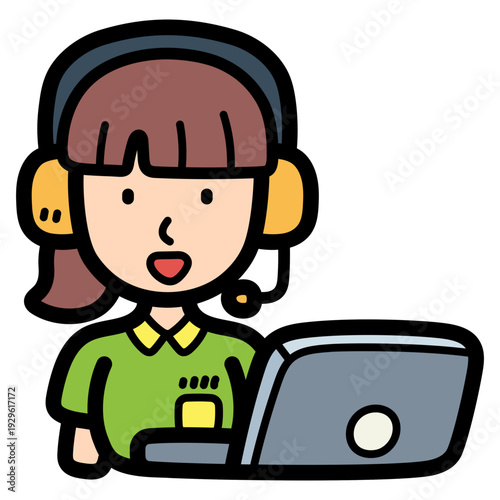 telemarketer illustration