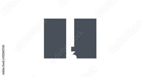 Two broken dark grey puzzle pieces.