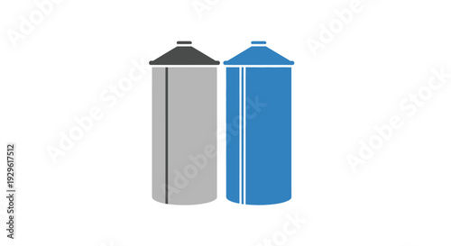 Two Spray Cans with Different Colors.