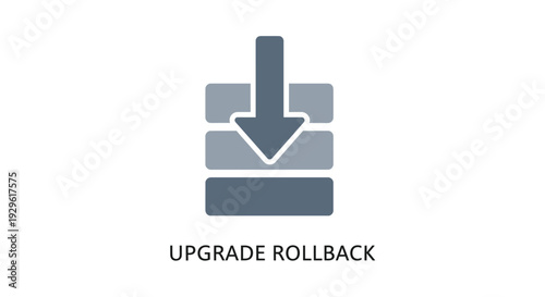 Upgrade Rollback Icon Graphic Illustration.