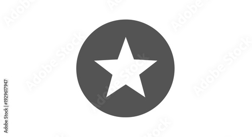 White Star Icon in Dark Circle.