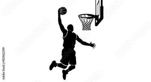 Professional basketball player dunking ball into hoop with dynamic movement