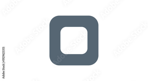 Gray Square Frame Object Closeup.