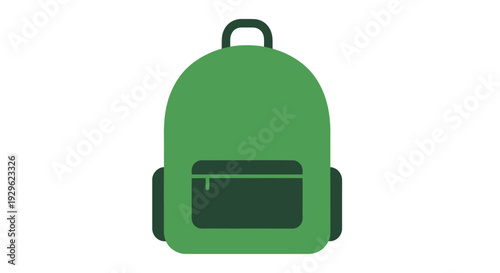 Green Backpack School Travel Bag.