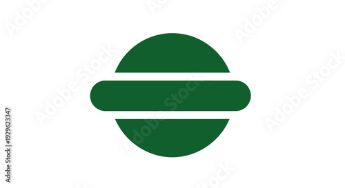 Green circle with horizontal line logo.