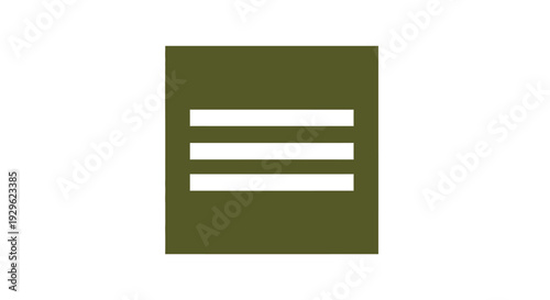 Green Square with Horizontal Lines.
