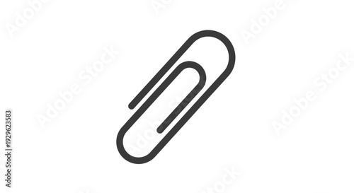 Metal paperclip office supply item.