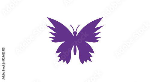 Purple Butterfly Graphic Design Element.