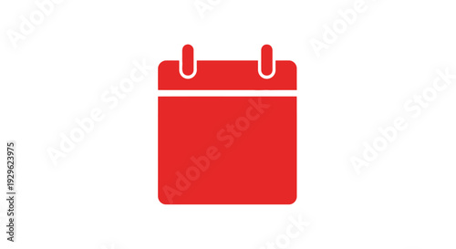 Red Calendar Icon Symbol.