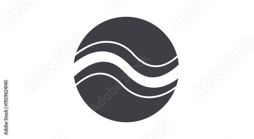 Simple Black and White Abstract Logo.