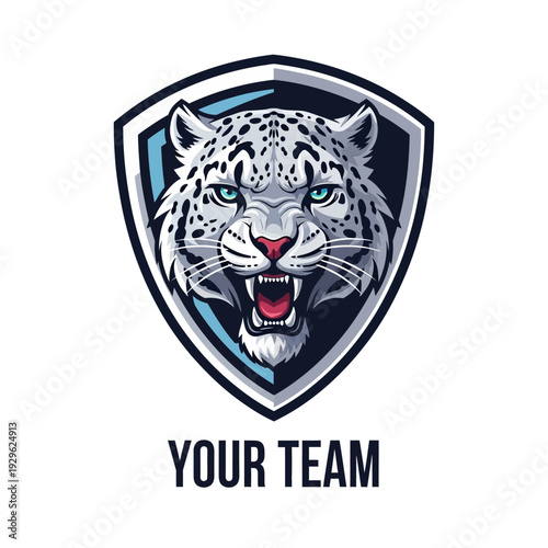 Leopard Head Logo Design Illustration.