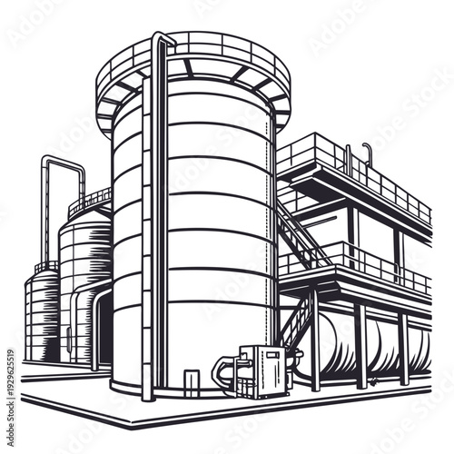 Detailed of a chemical refinery yard industrial factory