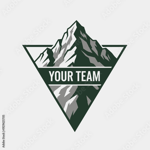 Mountain Logo Design with Team Text.