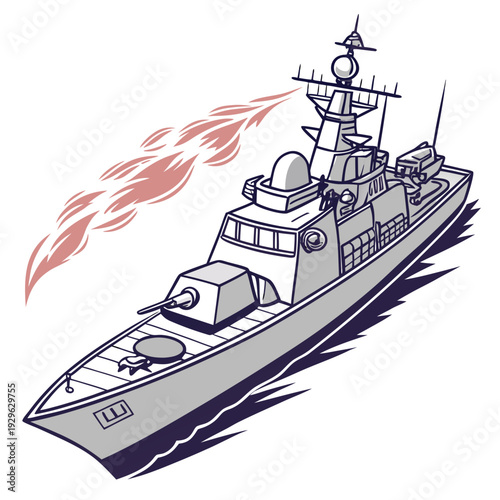 Advanced guided missile warship naval navy