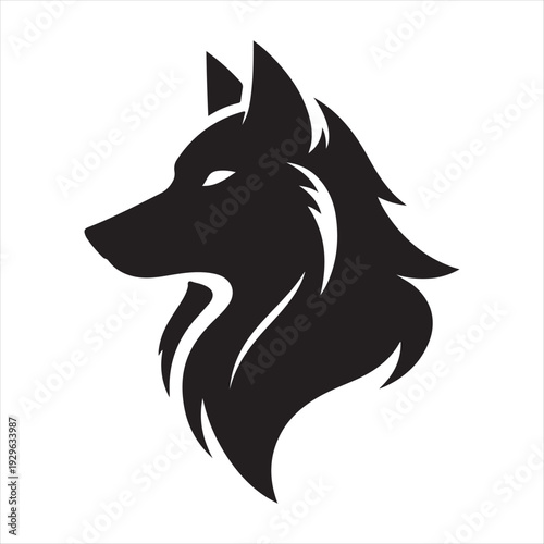 majestic Wolf vector silhouette outline logo idea concept collection. abstract icon illustration