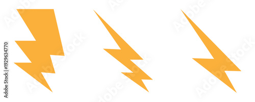 Lightning icon set. electric icon vector. power icon. energy sign
