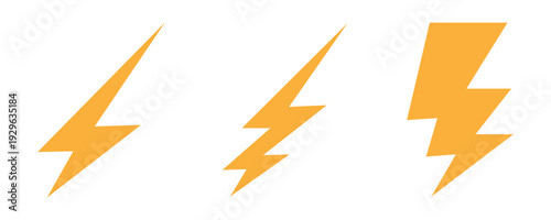 Lightning icon set. electric icon vector. power icon. energy sign