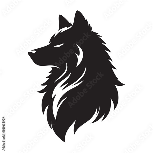majestic Wolf vector silhouette outline logo idea concept collection. abstract icon illustration