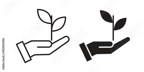 Eco-friendly icons In Trendy Design Vector Eps 10, Editable Stroke and solid flat.