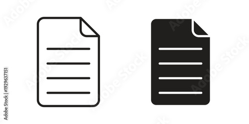 File icons In Trendy Design Vector Eps 10, Editable Stroke and solid flat.