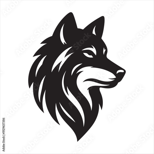 majestic Wolf vector silhouette outline logo idea concept collection. abstract icon illustration