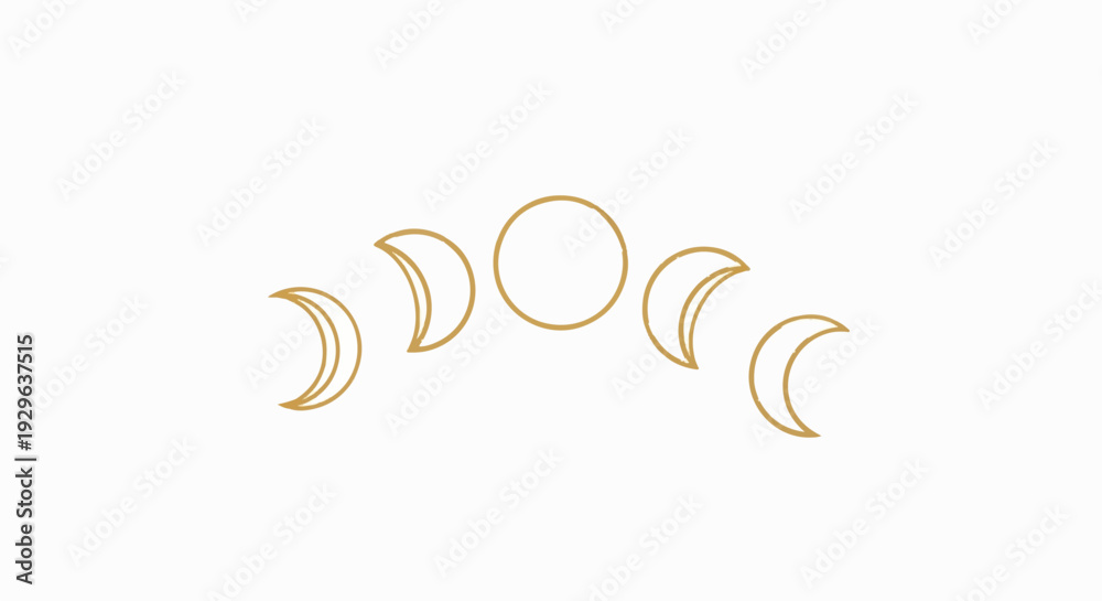 Obraz premium A graphic representation of moon phases, from crescent to full