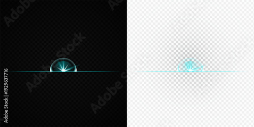 Colorful Star Light Effect Collection with Blue, Golden, and Yellow Glowing Starlight Sparkle Rays and Lens Flare Illumination on Transparent Background