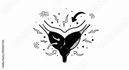 Abstract diagram illustrating a flow or transfer process