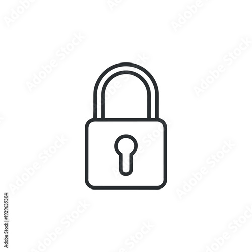 Padlock Icon Locked Security Symbol Vector Illustration