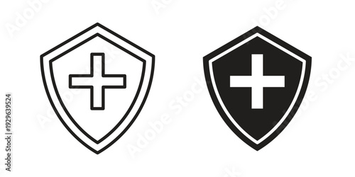 Health insurance icons In Trendy Design Vector Eps 10, Editable Stroke and solid flat.