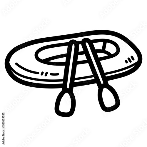 inflatable boat illustration