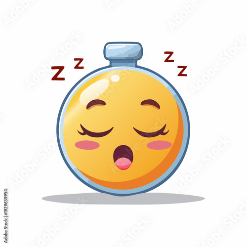 Sleeping face emoji in a stopwatch with zzz symbols.