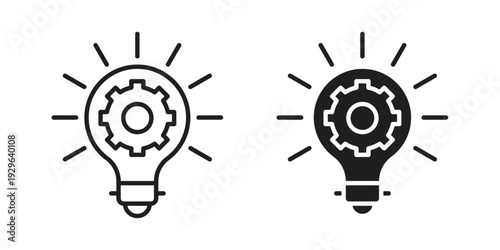 Innovation icons In Trendy Design Vector Eps 10, Editable Stroke and solid flat.