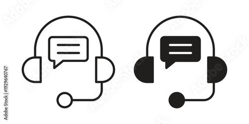 Live chat icons In Trendy Design Vector Eps 10, Editable Stroke and solid flat.