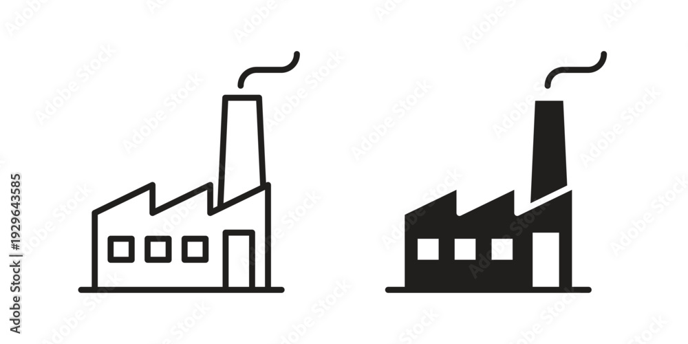 Naklejka premium Pollution icons In Trendy Design Vector Eps 10, Editable Stroke and solid flat.