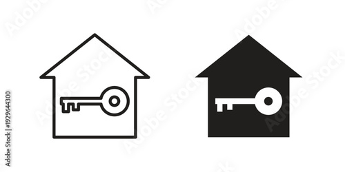 Real estate icons In Trendy Design Vector Eps 10, Editable Stroke and solid flat.