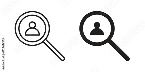 Recruitment icons In Trendy Design Vector Eps 10, Editable Stroke and solid flat.