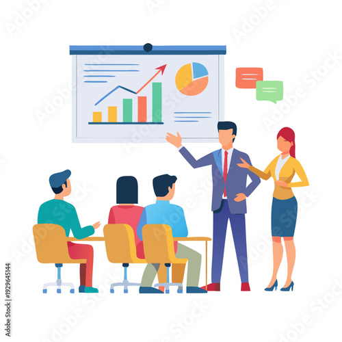 Corporate Executive Mentorship and Team Building Workshop – Modern Business Training Vector Illustration