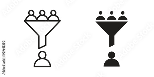 sales conversion icons In Trendy Design Vector Eps 10, Editable Stroke and solid flat.
