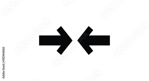 A stark graphic of opposing arrows pointing left and right creates a dynamic visual contrast a silhouette