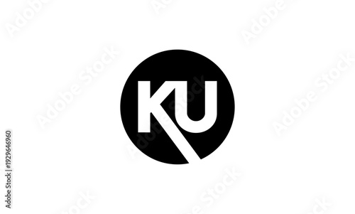 KU initial letter logo or KU monogram