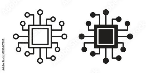 Technology icons In Trendy Design Vector Eps 10, Editable Stroke and solid flat.