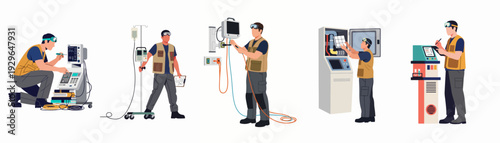 Skilled technician performing maintenance and repair on diverse industrial, electronic, and medical devices, ensuring operational efficiency and safety.