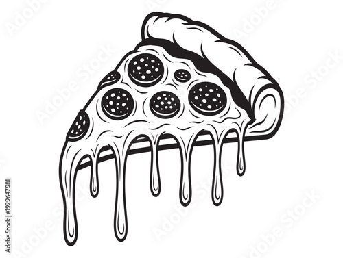 A delicious slice of melted cheesy pizza with pepperoni toppings