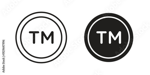 Trademark icons In Trendy Design Vector Eps 10, Editable Stroke and solid flat.