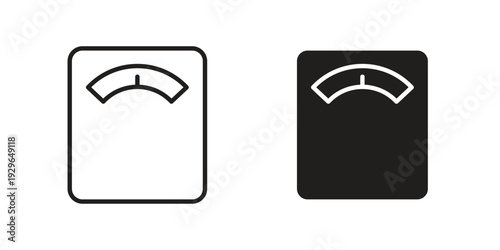Weight scale icons In Trendy Design Vector Eps 10, Editable Stroke and solid flat.