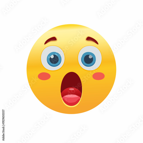 Surprised shocked emoji face with wide eyes and open mouth.